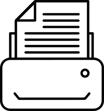 Bilgisayar yazıcı simgesi vektör görüntüsü