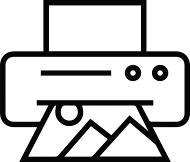 Bilgisayar yazıcı simgesi vektör görüntüsü