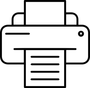 Bilgisayar yazıcı simgesi vektör görüntüsü