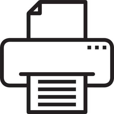 Bilgisayar yazıcı simgesi vektör görüntüsü