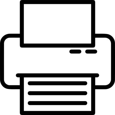 Bilgisayar yazıcı simgesi vektör görüntüsü