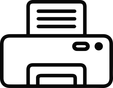 Bilgisayar yazıcı simgesi vektör görüntüsü