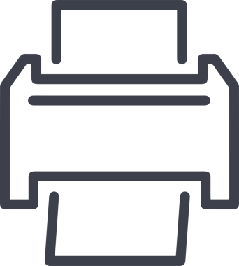 Bilgisayar yazıcı simgesi vektör görüntüsü