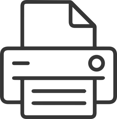 Bilgisayar yazıcı simgesi vektör görüntüsü