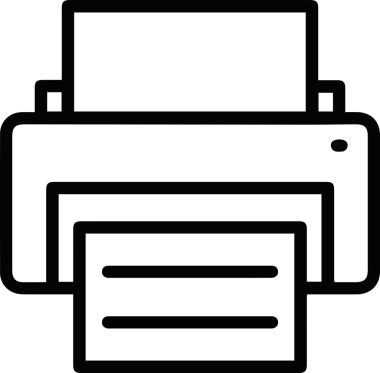 Bilgisayar yazıcı simgesi vektör görüntüsü