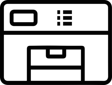 Bilgisayar yazıcı simgesi vektör görüntüsü