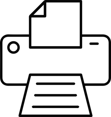 Bilgisayar yazıcı simgesi vektör görüntüsü