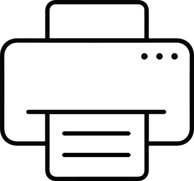 Bilgisayar yazıcı simgesi vektör görüntüsü