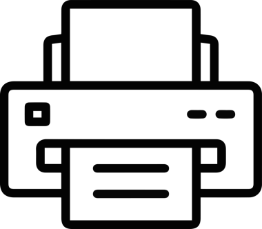 Bilgisayar yazıcı simgesi vektör görüntüsü