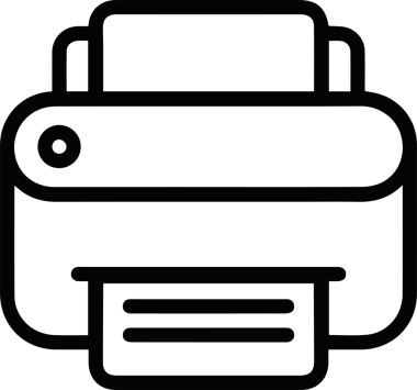 Bilgisayar yazıcı simgesi vektör görüntüsü