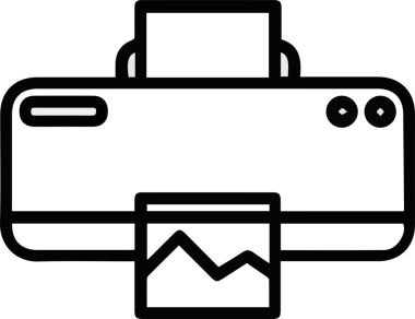 Bilgisayar yazıcı simgesi vektör görüntüsü