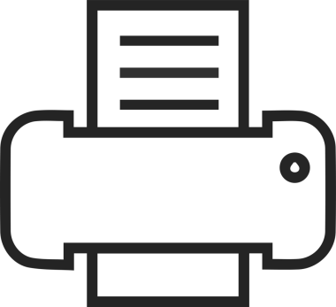 Bilgisayar yazıcı simgesi vektör görüntüsü