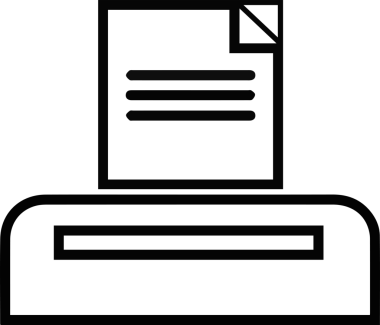 Bilgisayar yazıcı simgesi vektör görüntüsü