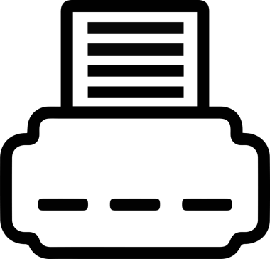 Bilgisayar yazıcı simgesi vektör görüntüsü