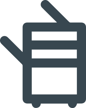 Bilgisayar yazıcı simgesi vektör görüntüsü