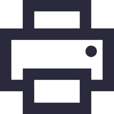 Bilgisayar yazıcı simgesi vektör görüntüsü