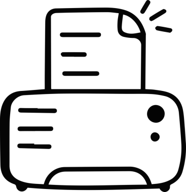 Bilgisayar yazıcı simgesi vektör görüntüsü