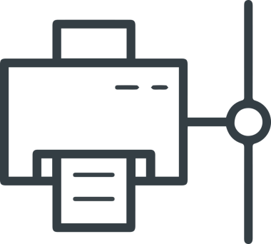 Bilgisayar yazıcı simgesi vektör görüntüsü