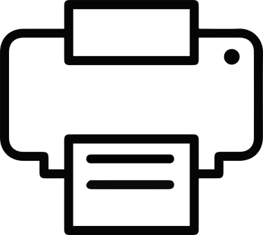 Bilgisayar yazıcı simgesi vektör görüntüsü