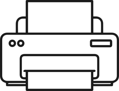 Bilgisayar yazıcı simgesi vektör görüntüsü