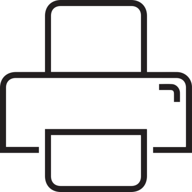 Bilgisayar yazıcı simgesi vektör görüntüsü