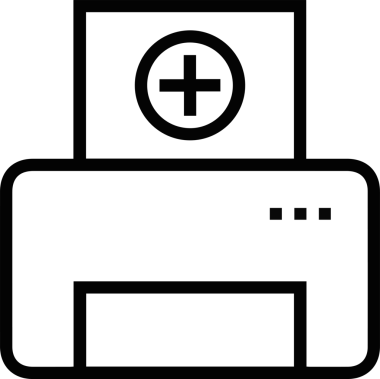 Bilgisayar yazıcı simgesi vektör görüntüsü