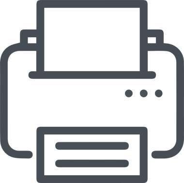Bilgisayar yazıcı simgesi vektör görüntüsü