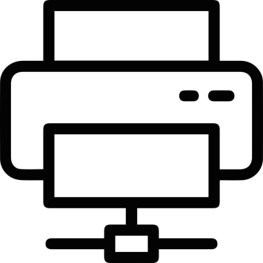 Bilgisayar yazıcı simgesi vektör görüntüsü