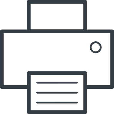 Bilgisayar yazıcı simgesi vektör görüntüsü