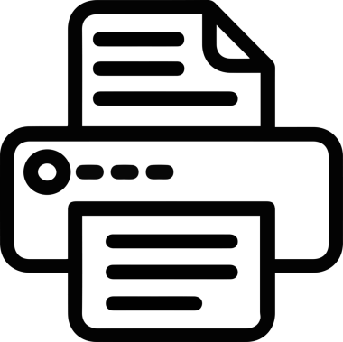 Bilgisayar yazıcı simgesi vektör görüntüsü