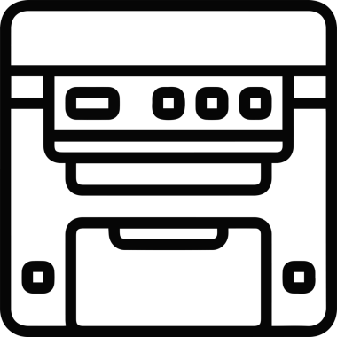 Bilgisayar yazıcı simgesi vektör görüntüsü