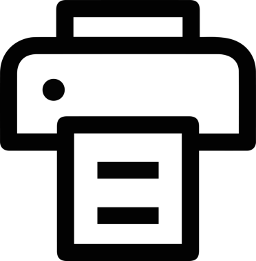 Bilgisayar yazıcı simgesi vektör görüntüsü