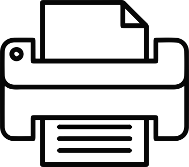 Bilgisayar yazıcı simgesi vektör görüntüsü