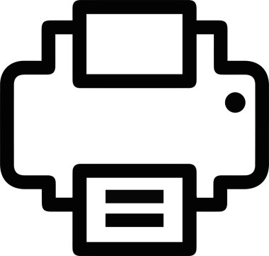 Bilgisayar yazıcı simgesi vektör görüntüsü