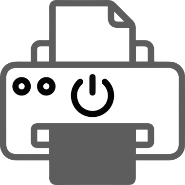 Bilgisayar yazıcı simgesi vektör görüntüsü