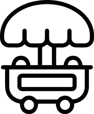 köpek simgesi vektör resmi siyah ve beyaz illüstrasyon