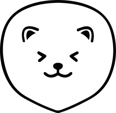 köpek simgesi vektör resmi siyah ve beyaz illüstrasyon