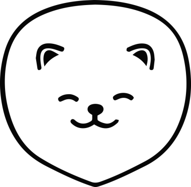 köpek simgesi vektör resmi siyah ve beyaz illüstrasyon