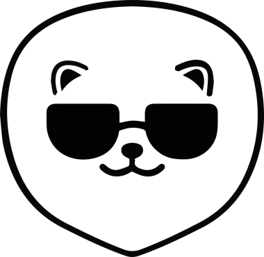 köpek simgesi vektör resmi siyah ve beyaz illüstrasyon