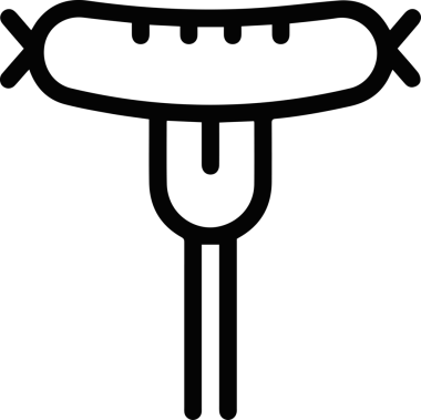 köpek simgesi vektör resmi siyah ve beyaz illüstrasyon