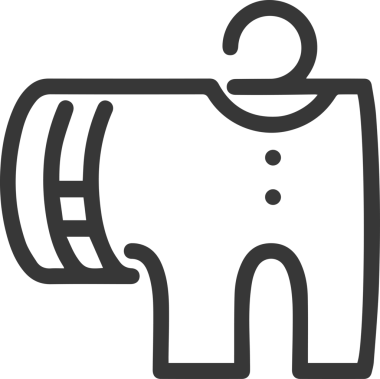 köpek simgesi vektör resmi siyah ve beyaz illüstrasyon