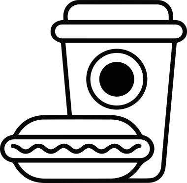 köpek simgesi vektör resmi siyah ve beyaz illüstrasyon