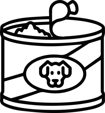 köpek simgesi vektör resmi siyah ve beyaz illüstrasyon