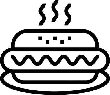 köpek simgesi vektör resmi siyah ve beyaz illüstrasyon