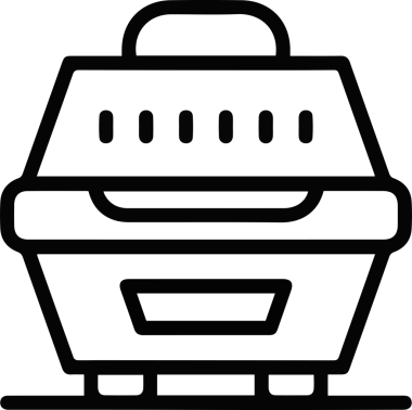 köpek simgesi vektör resmi siyah ve beyaz illüstrasyon