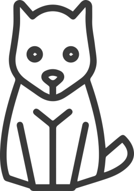 Kedi. Web simgesi basit illüstrasyon