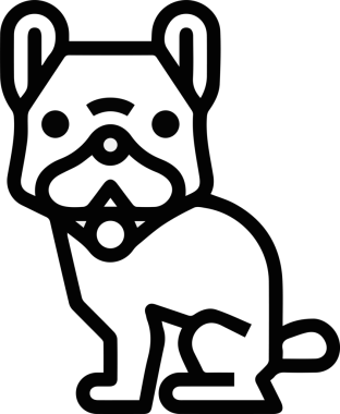 köpek simgesi vektör illüstrasyonu