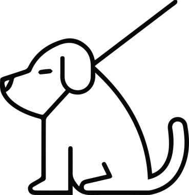 Köpek simgesinin vektör çizimi