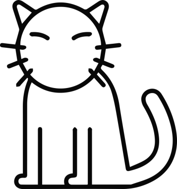 kedi ağı simgesi, vektör illüstrasyonu