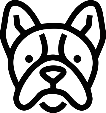 şirin köpek vektör silueti